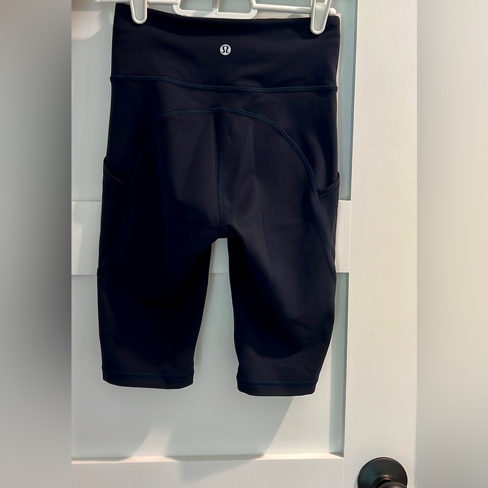 Like new lululemon biker shorts in navy size 2